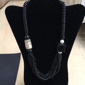 Unique beaded thick bulky necklace African look